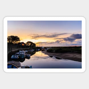 River Glaven at Blakeney Quay at Sunset Sticker